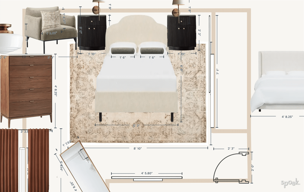 Guest Bedroom Layout designed by Jennifer Richardson