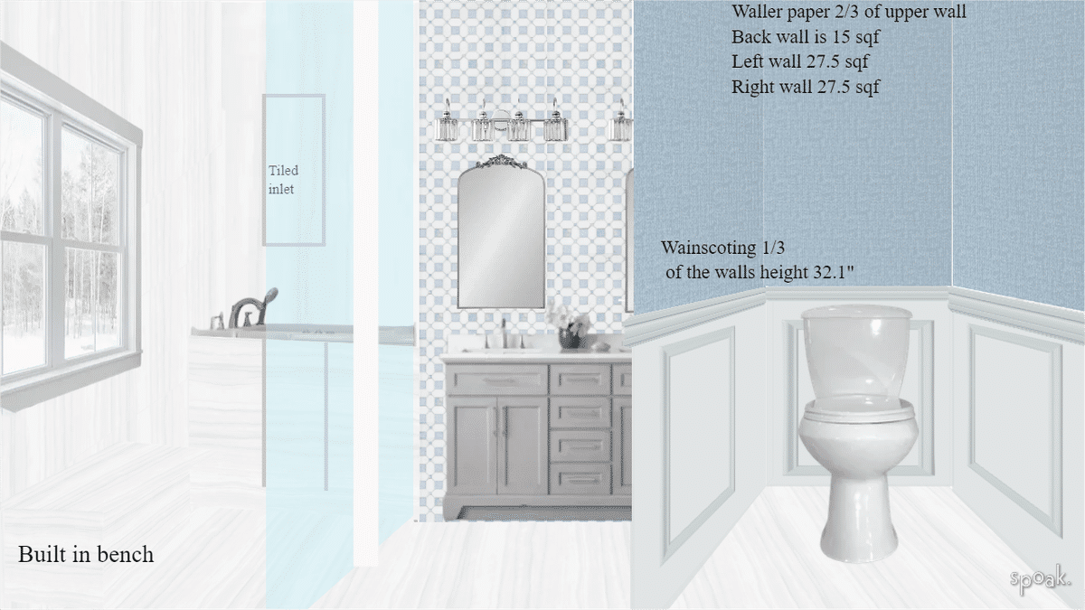 Primary Bathroom designed by Heidi Sheridan