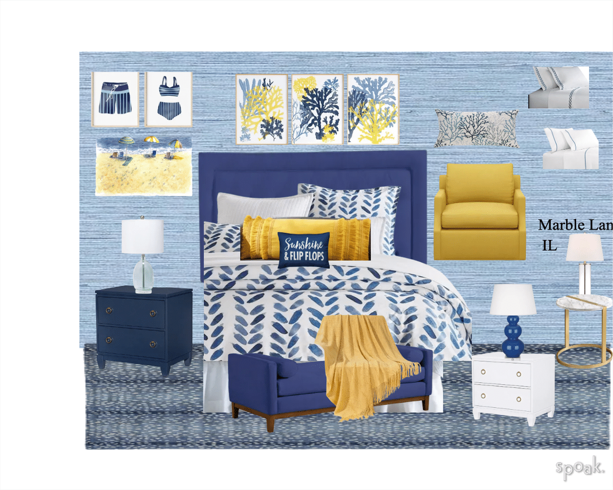 Navy & Yellow designed by Carol Matula