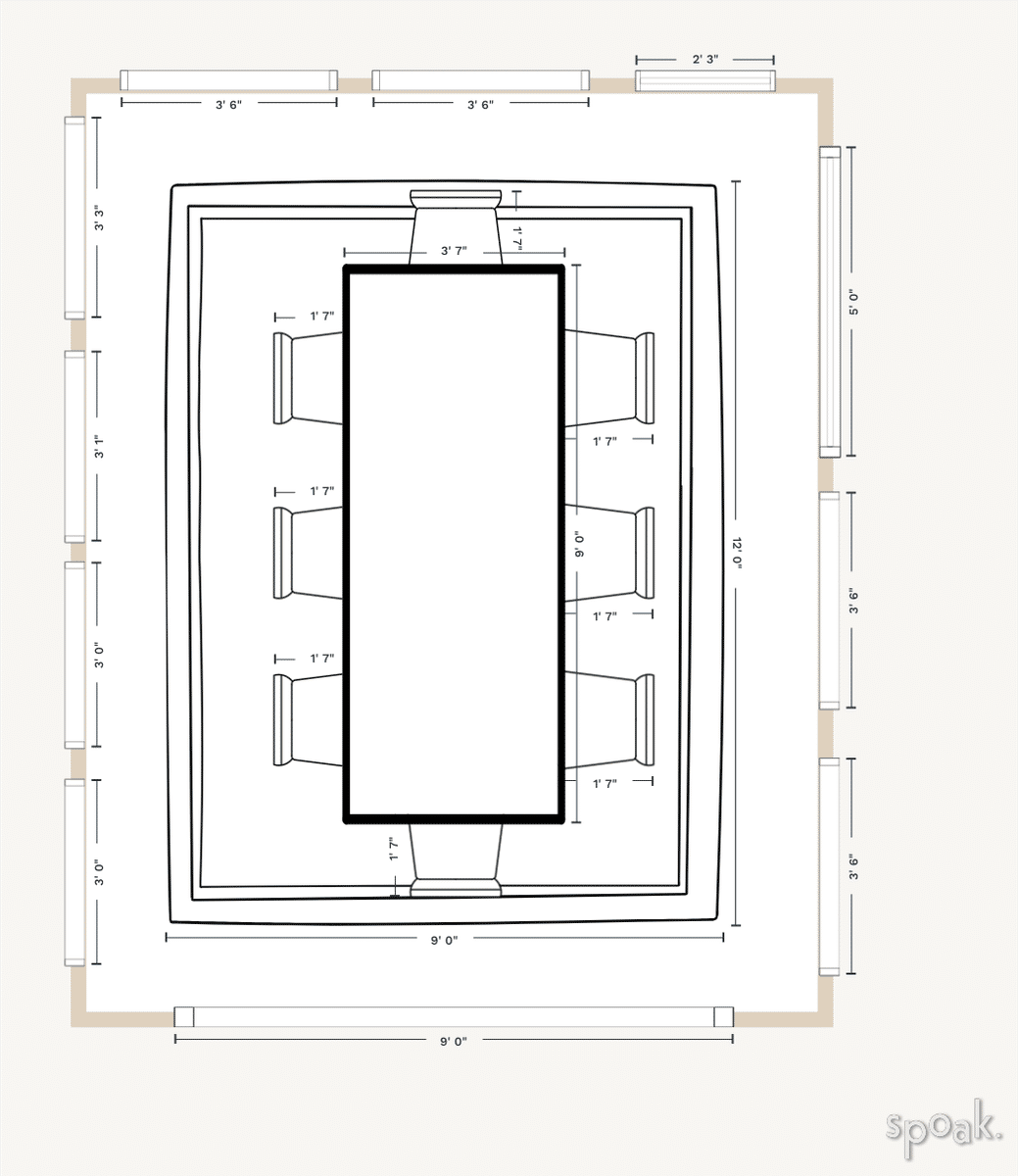 Dining Room Plan designed by Taylor Krug