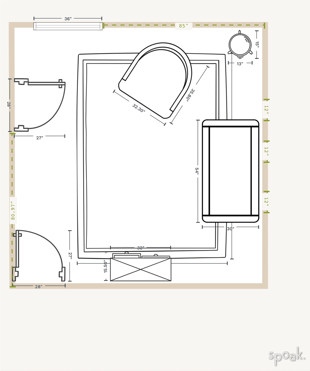 Nursery Layout designed by Elevated by Elise LLC