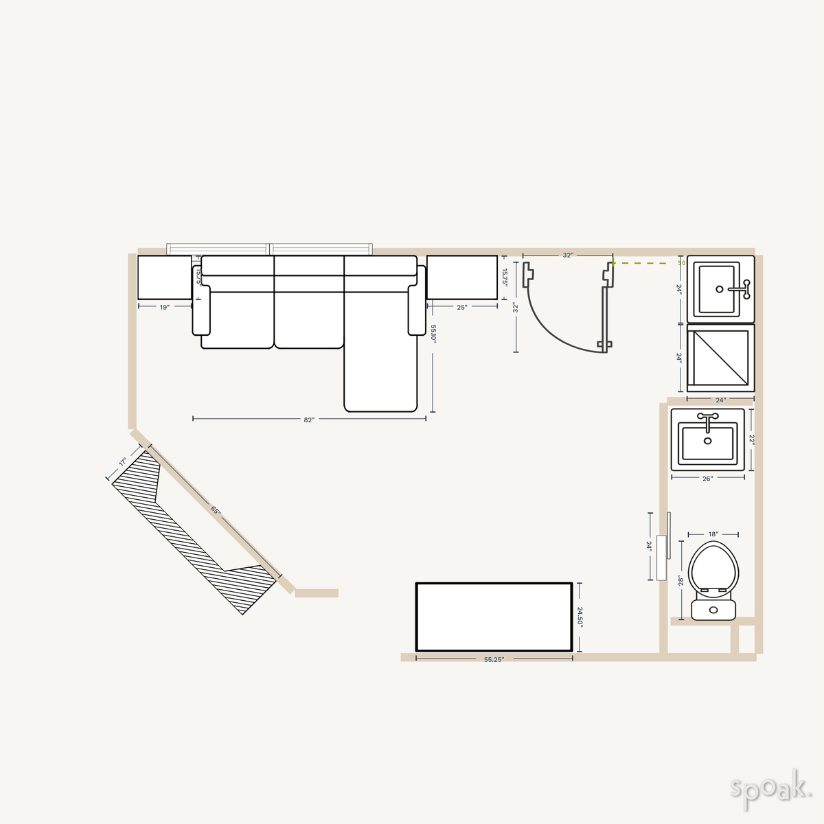 Basement Floor Plan designed by Melissa Zilke