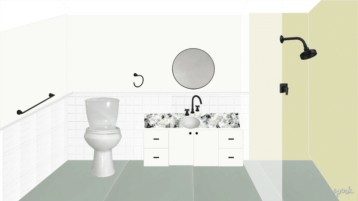 Half Bathroom designed by erin geld