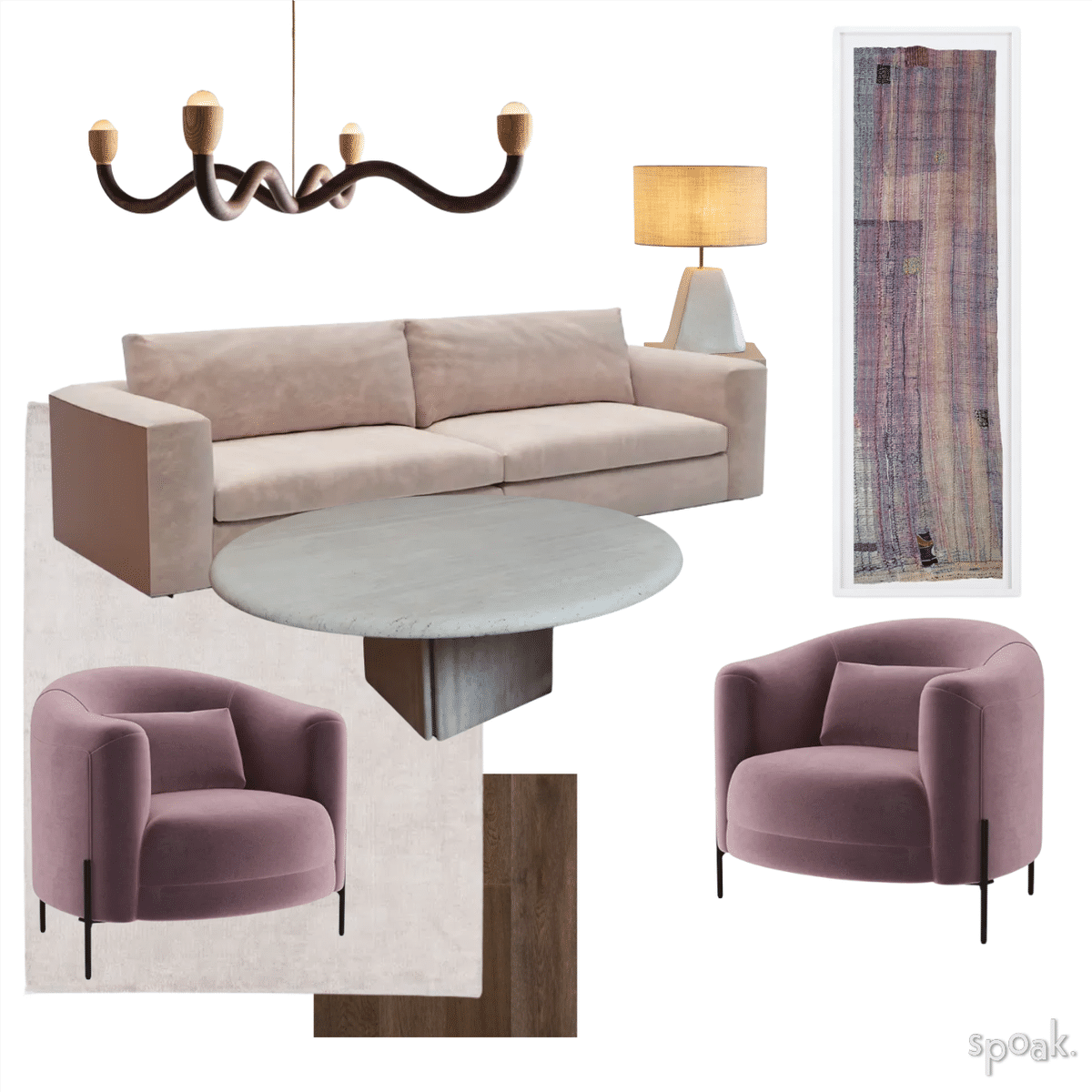 Family Room Mood Board designed by Jill Richter