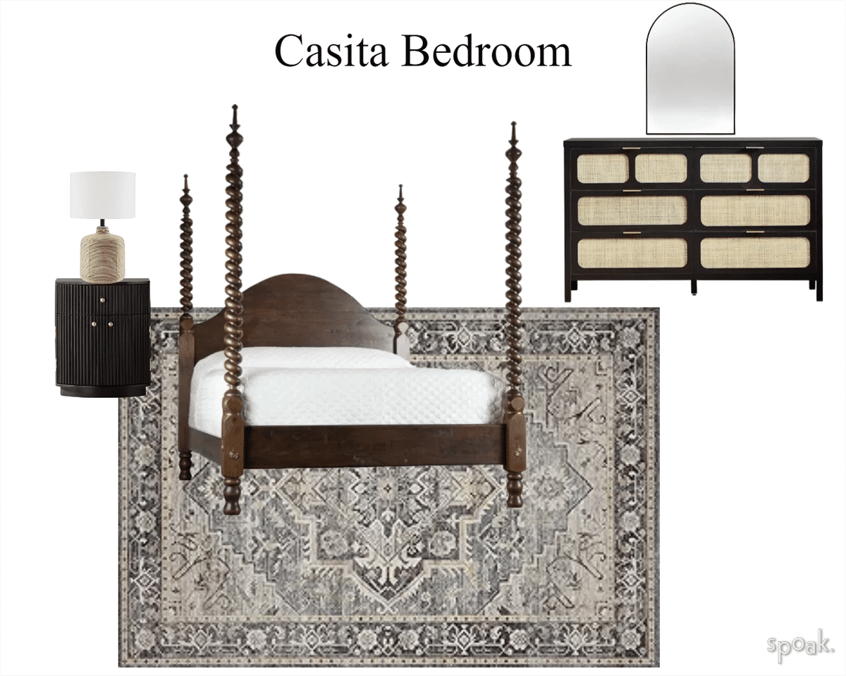 casita bedroom designed by Kelly Calley