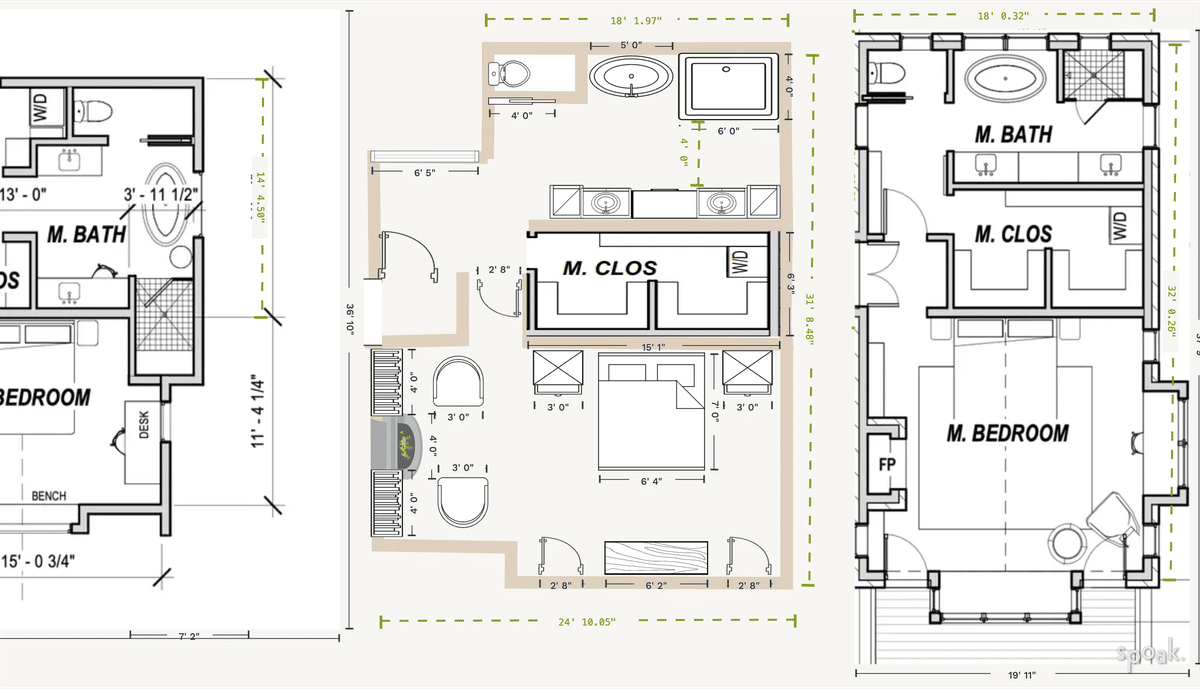 Small Bathroom Floor Plan designed by Laura Fenstad