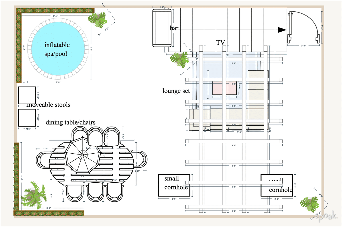 Outdoor Plan designed by Katie Carpenter