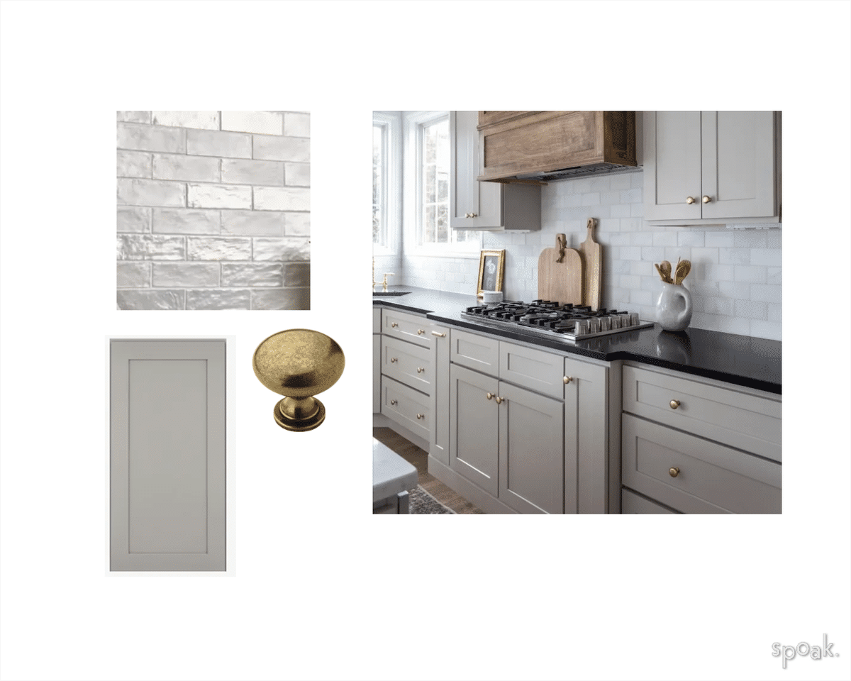 Kitchen Mood Board designed by Kristina Blackford