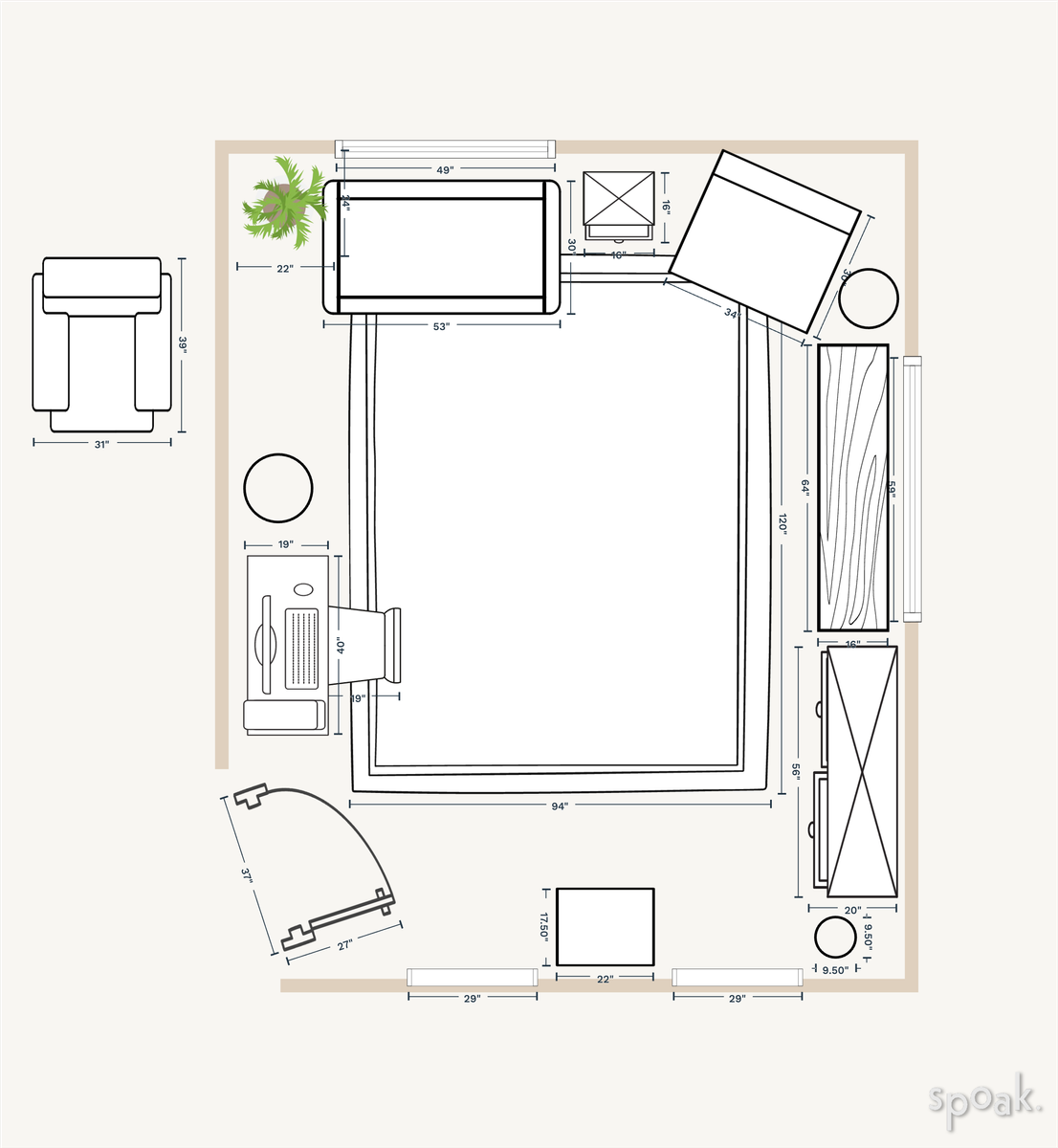 Nursery Layout designed by Kelton Wright