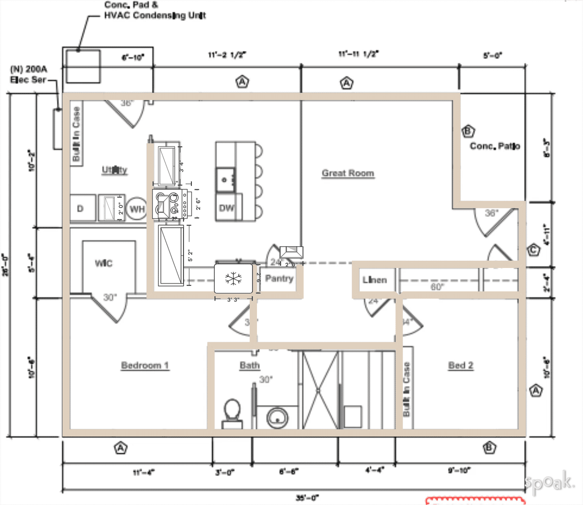 Kitchen Plan designed by Marissa Miller