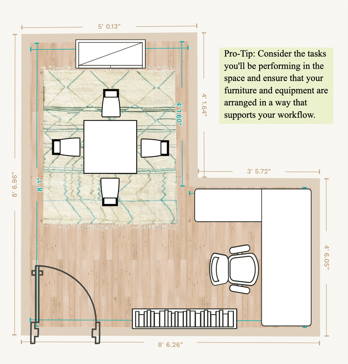 Living Room Floor Plan designed by Becca Kessel