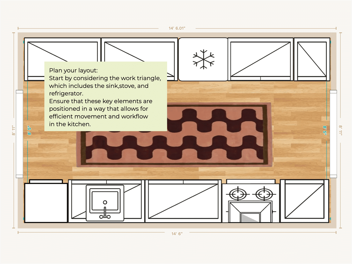 Kitchen Plan designed by Megan Hakala