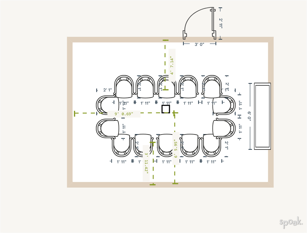 Large Kitchen Floor Plan designed by Amber James