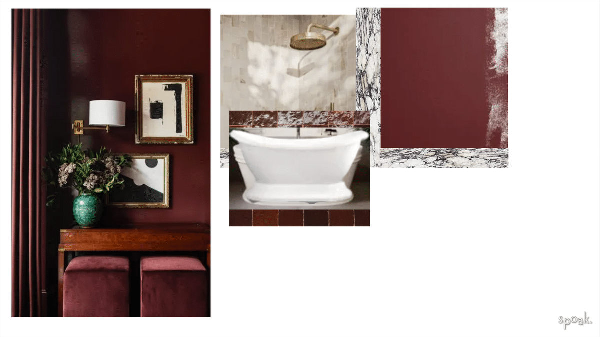 Primary Bathroom Mood Board designed by Marilyn Laboy