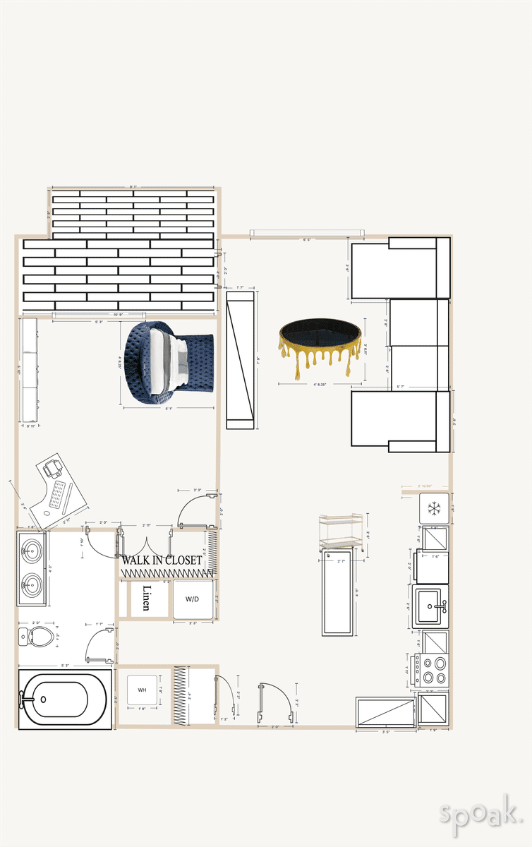 Apartment Layout designed by Yasmine Jones