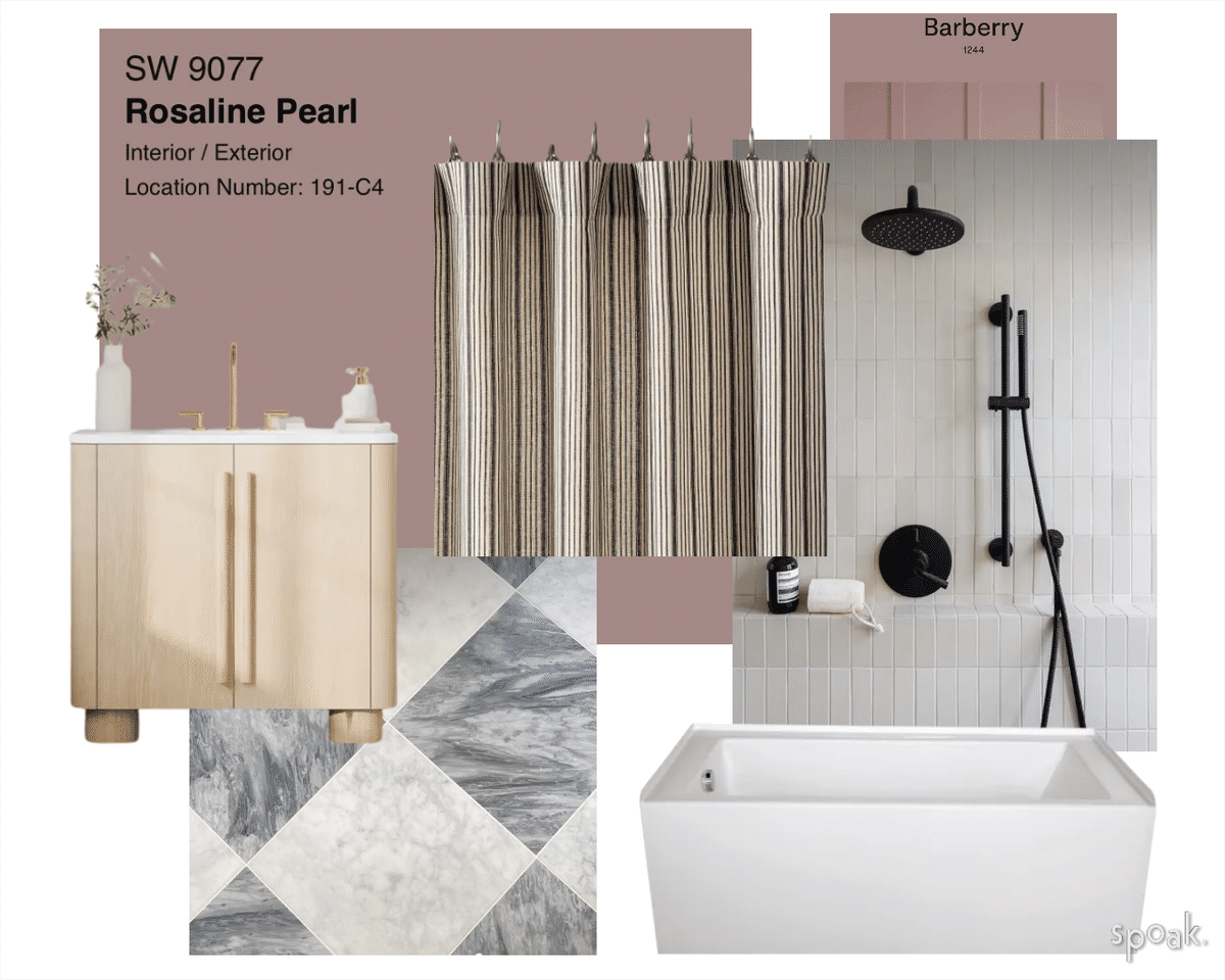 Guest Bathroom Mood Board designed by Emily Monsees