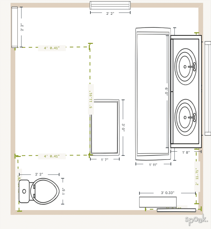 Bathroom Plan designed by Abi Shaw