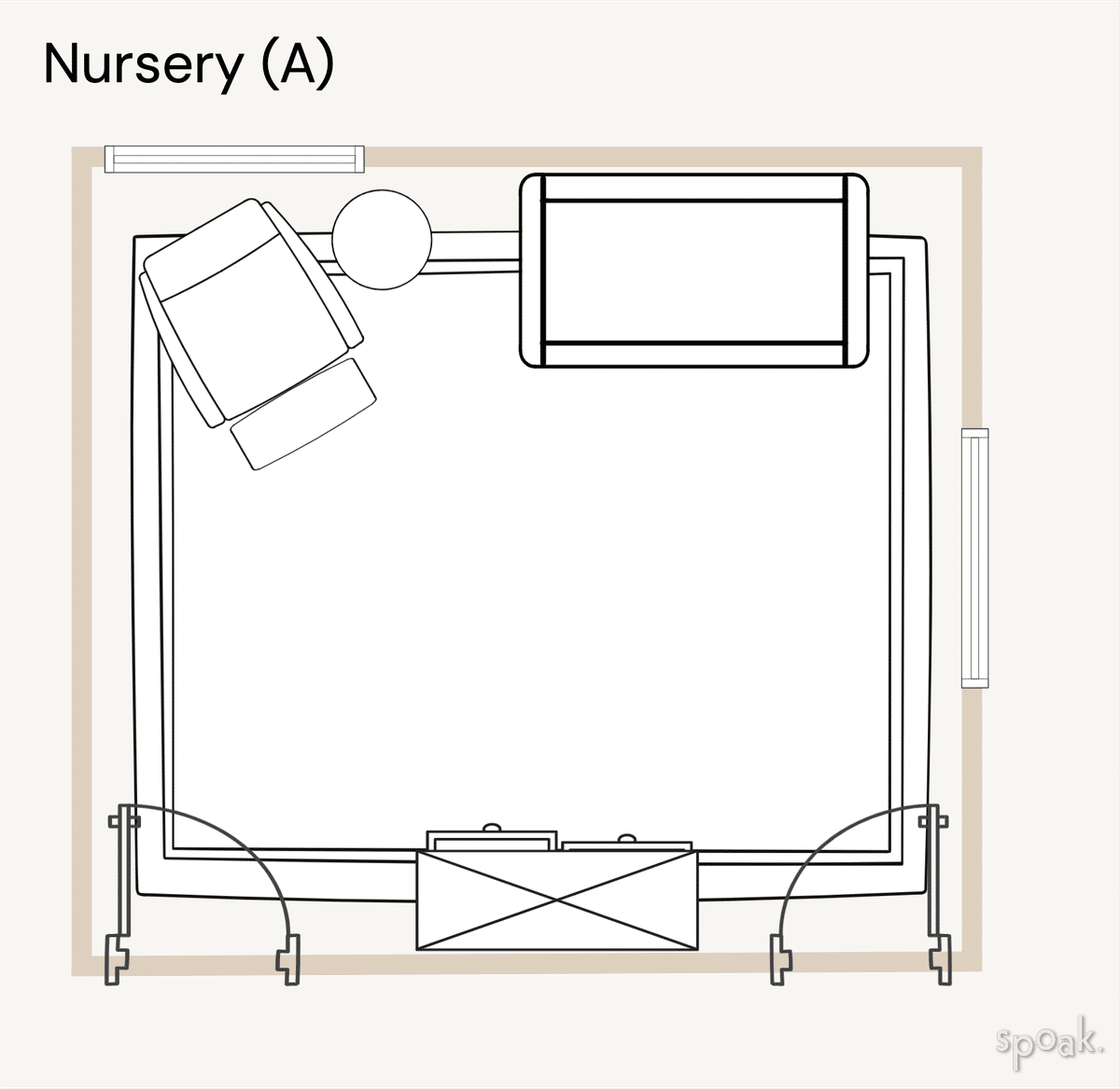 Nursery Layout designed by Liz Nevil-Smith