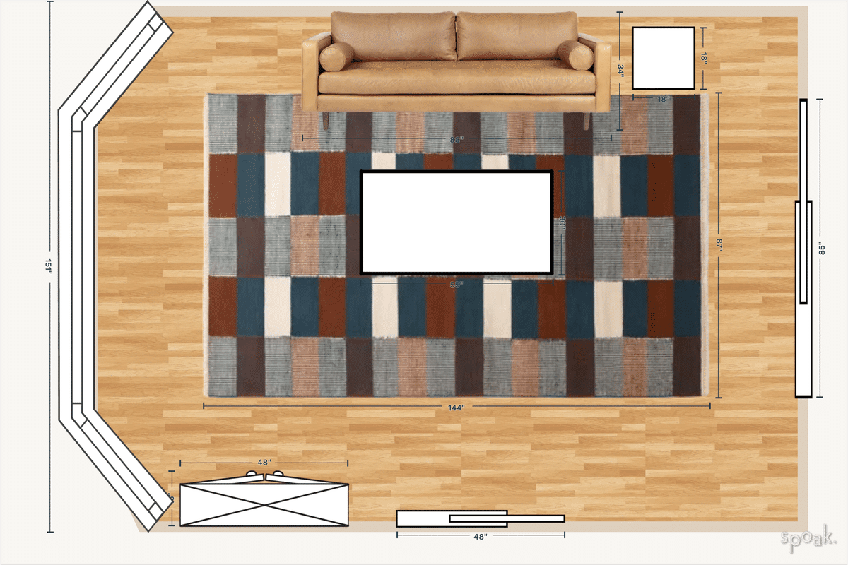 Large Bedroom Floor Plan designed by Emma Spencer