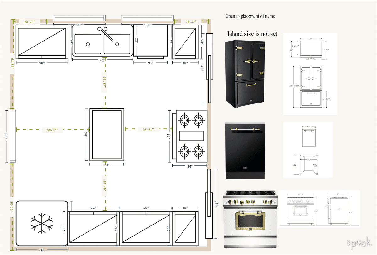 Kitchen Floor Plan designed by sarah spagnola