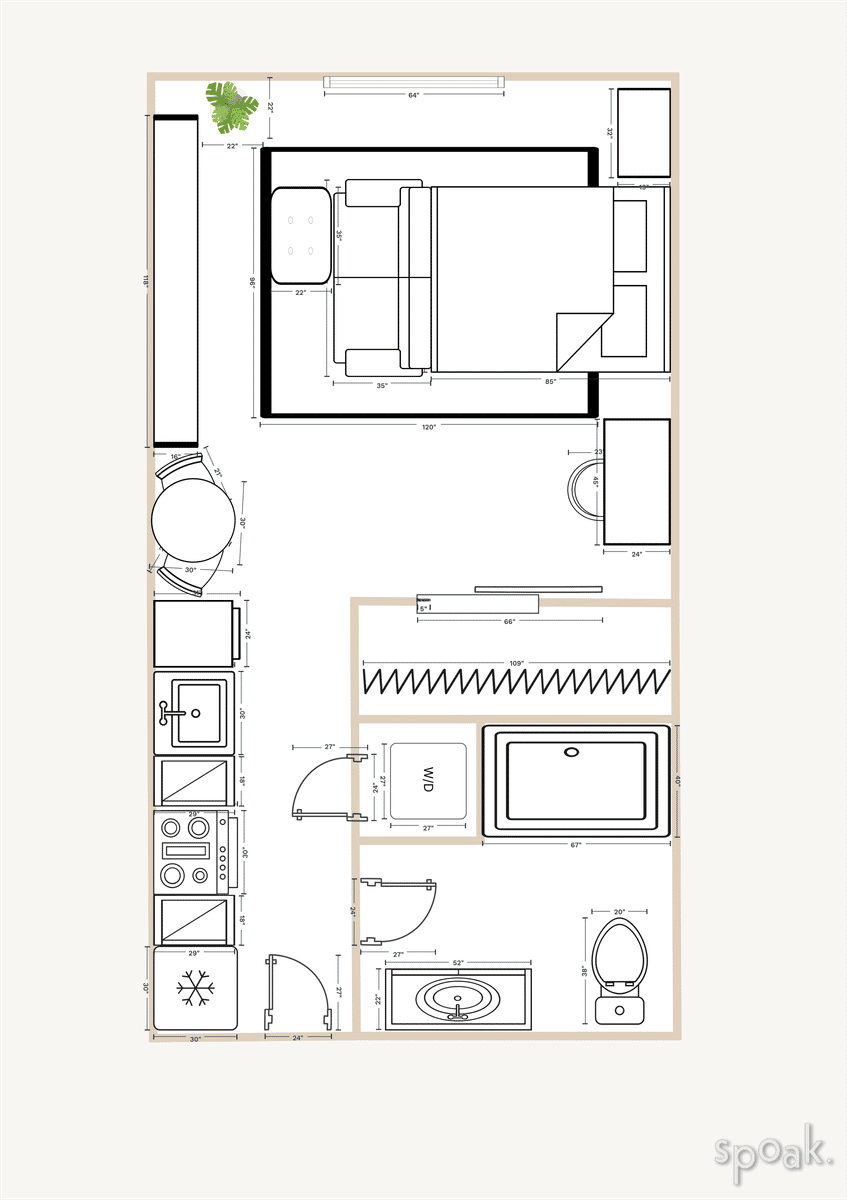 Apartment Layout designed by Hannah Eisenbeis