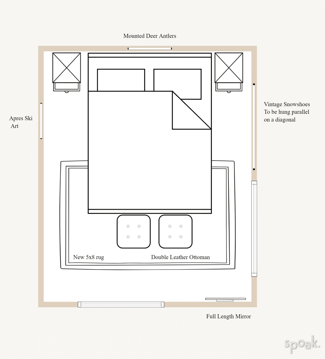 Bedroom Plan designed by Nikki Rajnovich