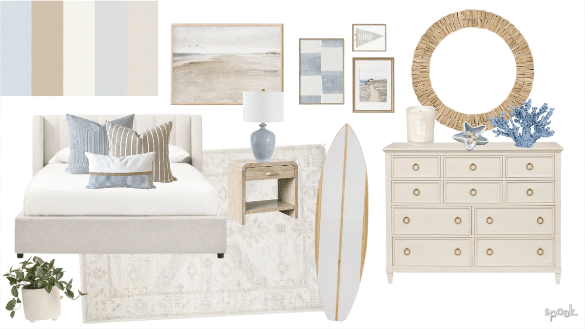 Bedroom Mood Board designed by Savannah Scali