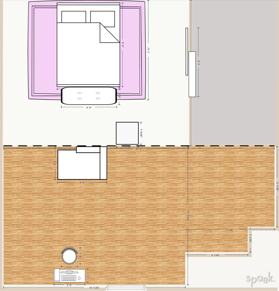 Bedroom Floor Plan designed by Kali McConville