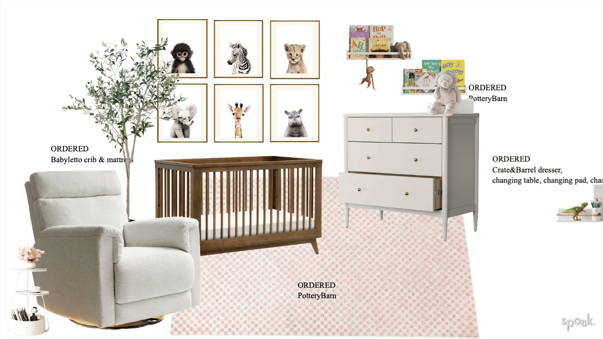 Nursery Mood Board designed by Georgina Green