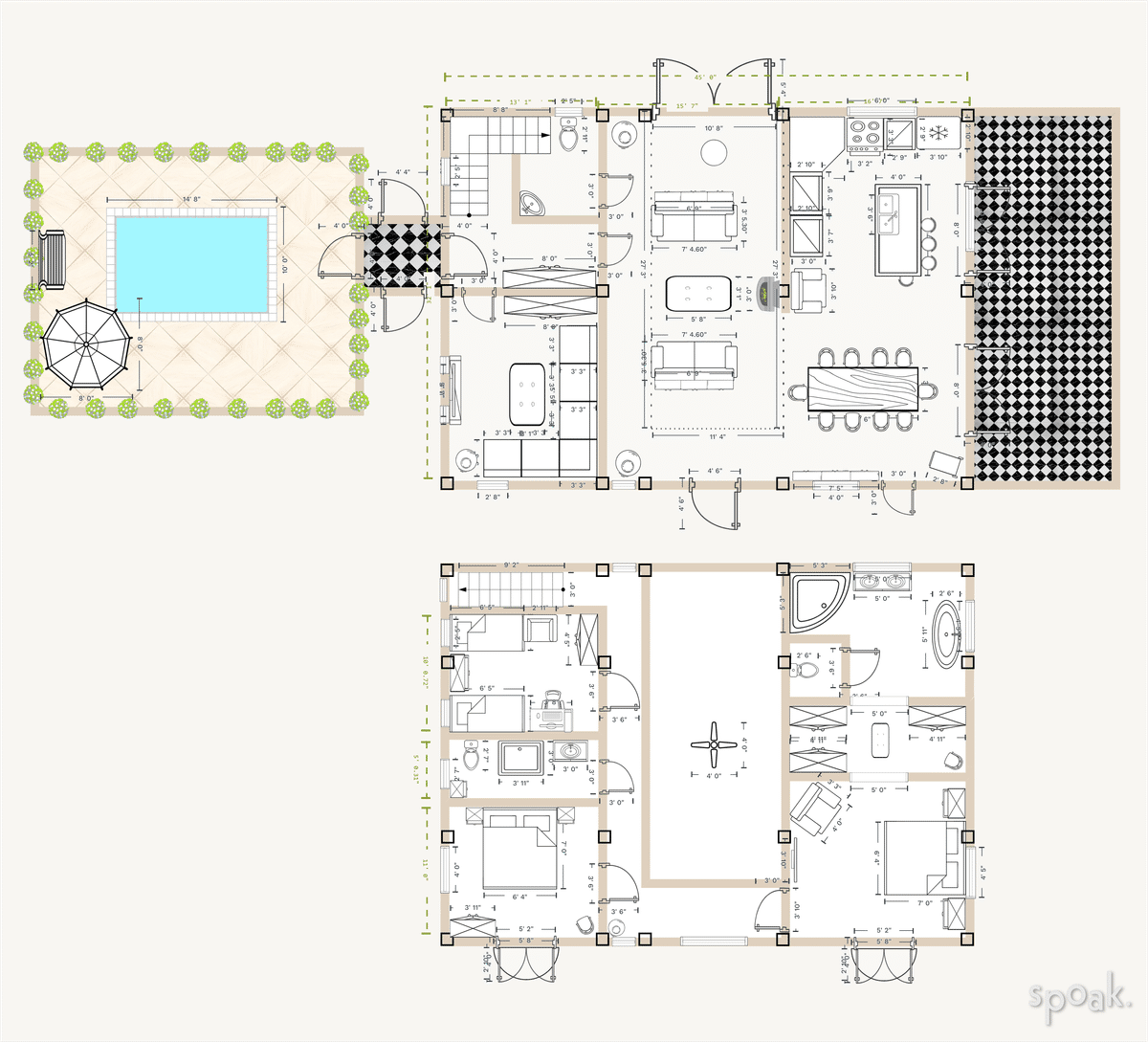 Three Bedroom House Floor Plan designed by Emma Harding