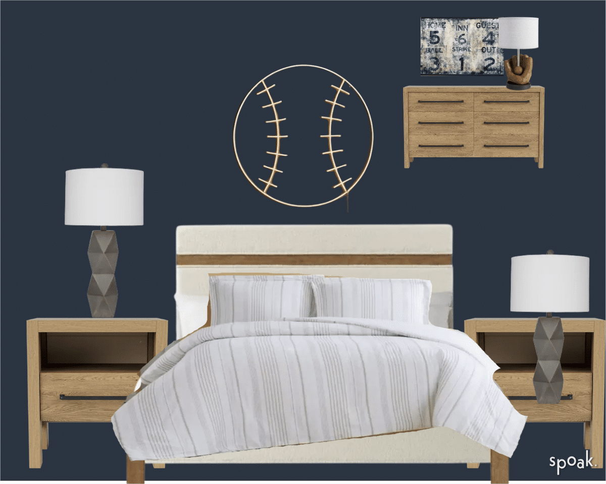 Bedroom 2 Baseball designed by Megan Clark