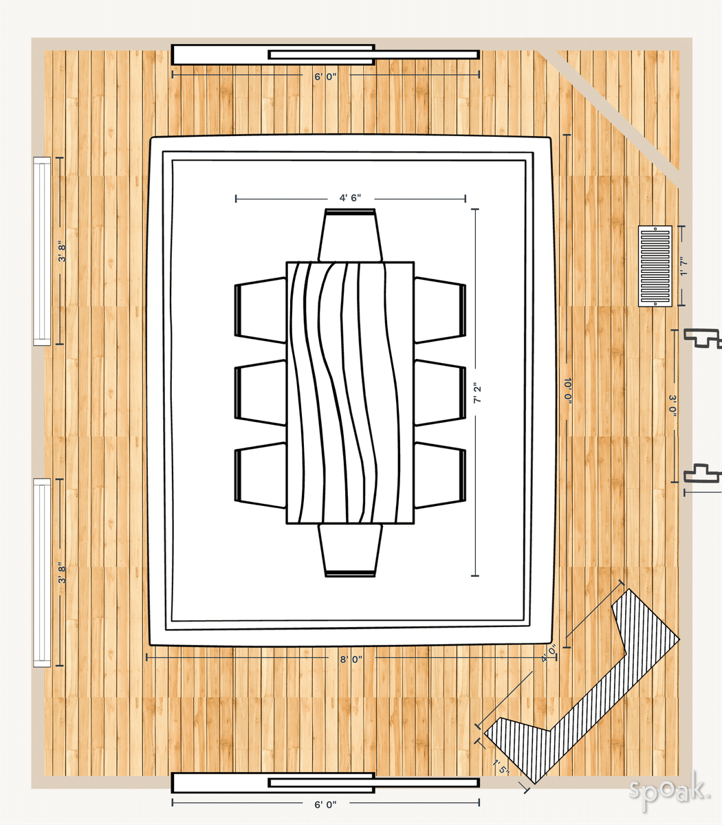 Dining Room Layout designed by Emma Spencer