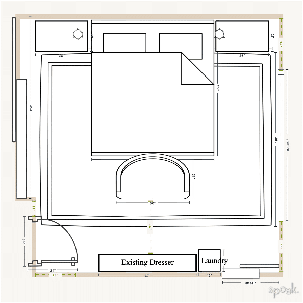 Large Bedroom Layout designed by Averyl Yaco