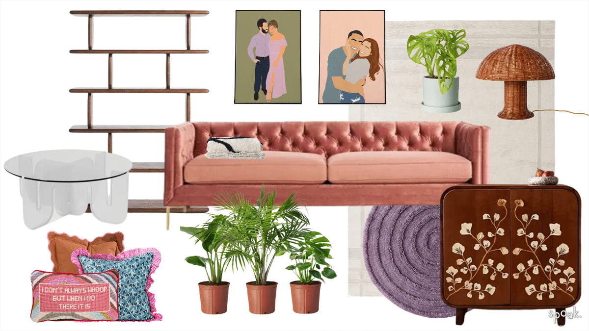 Living Room Mood Board designed by Danielle Seyller