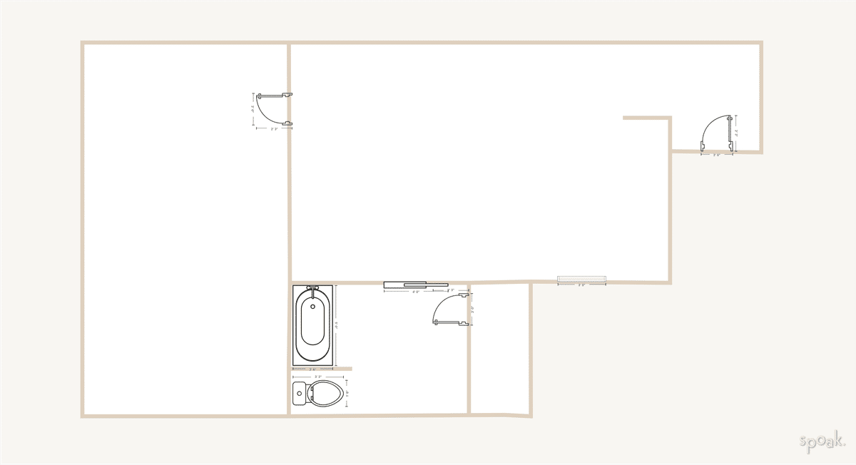 Large Bathroom Floor Plan designed by Savanah Rearden
