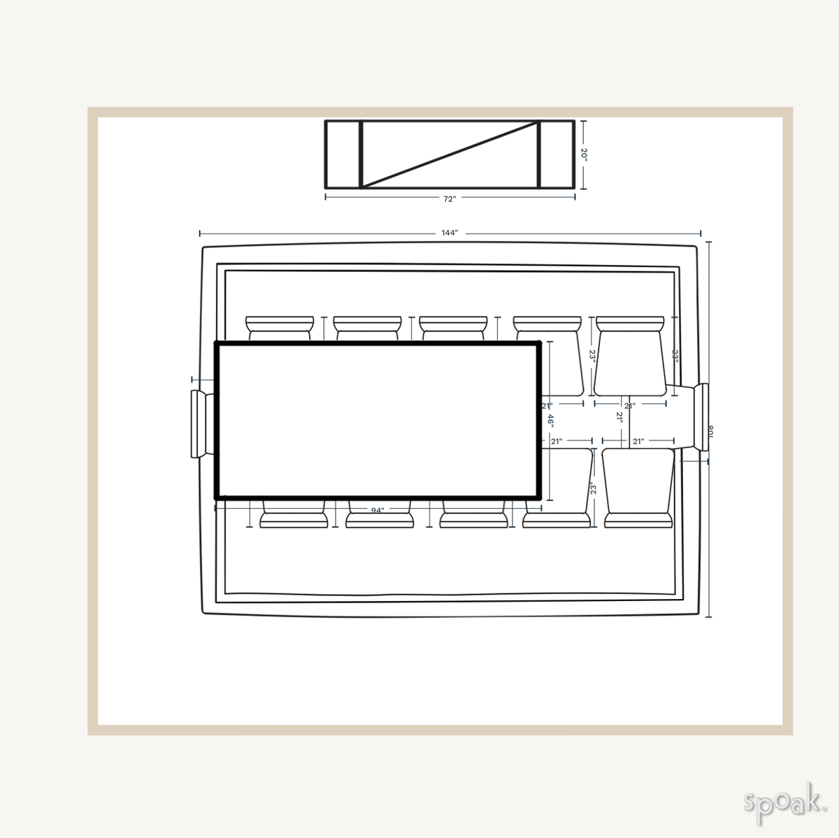 Dining Room Plan designed by Lauren Roman