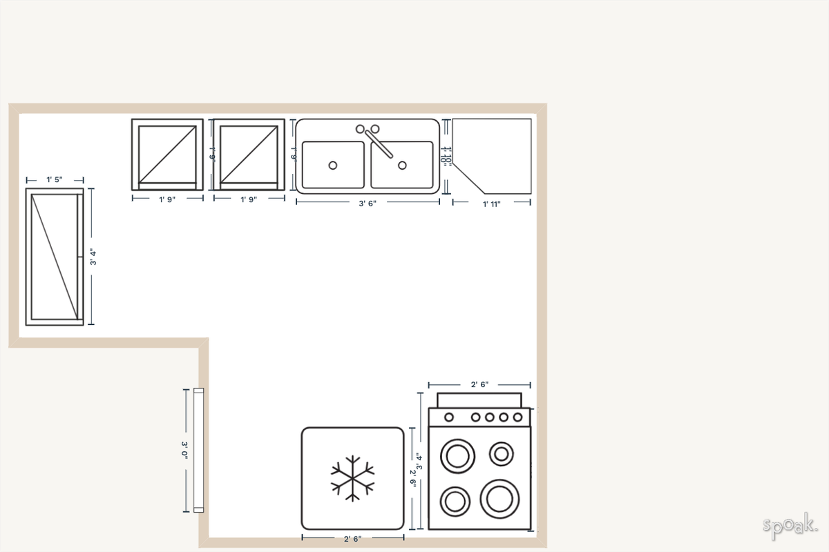 Kitchen Plan designed by Heather Gemmer