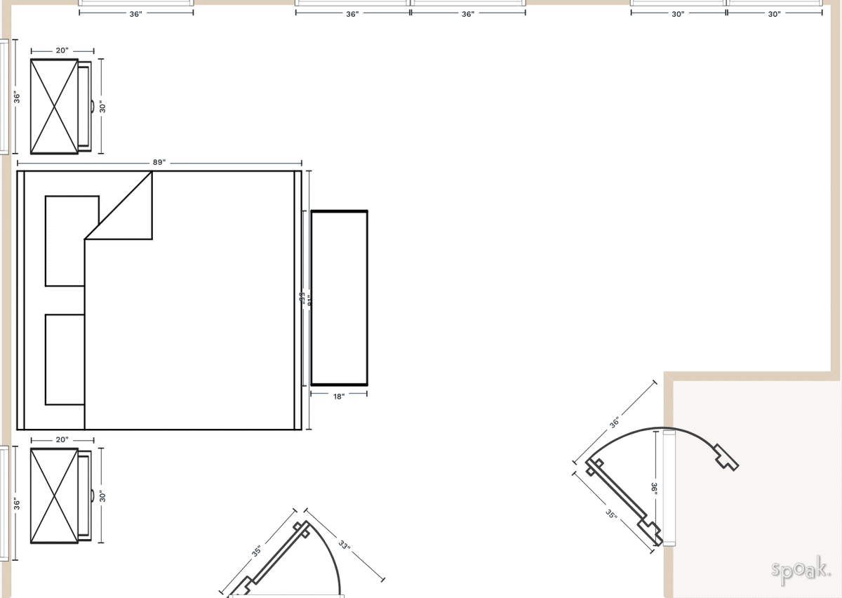 Bedroom Floor Plan designed by Kelly Majkowski