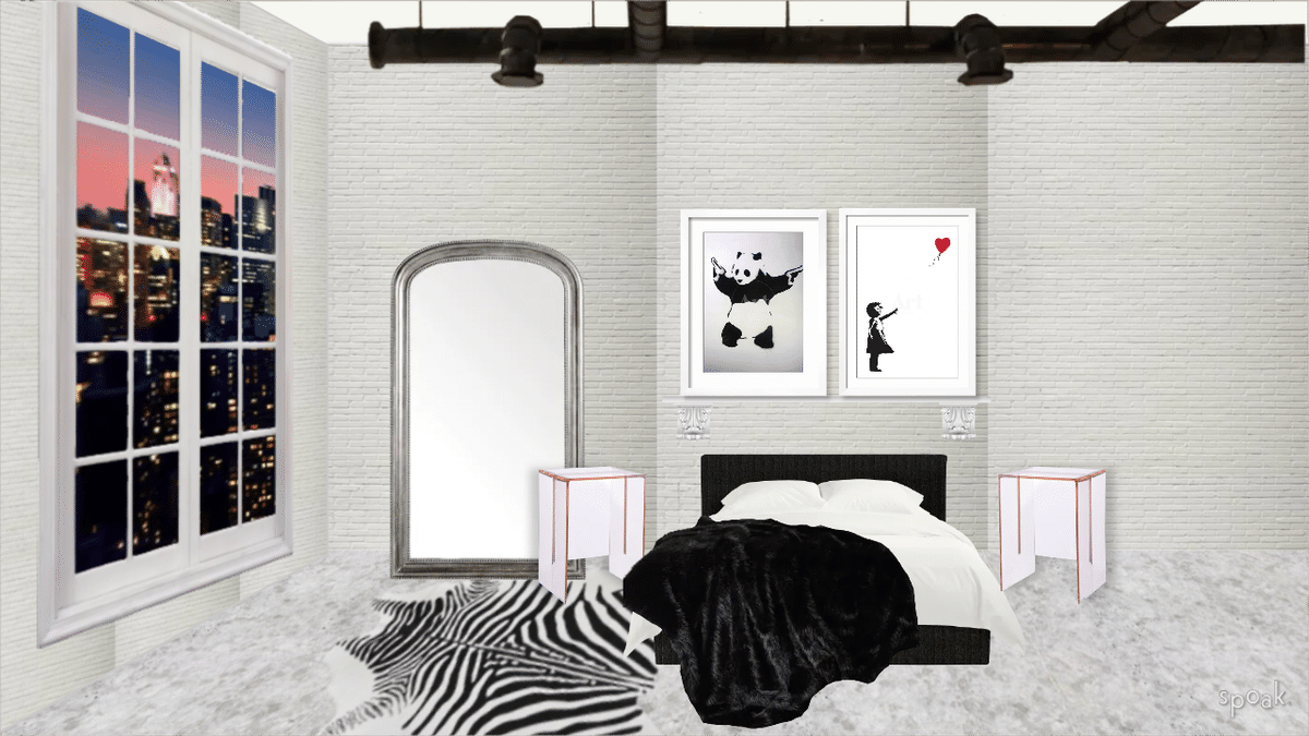Bedroom designed by Christiane Mallon