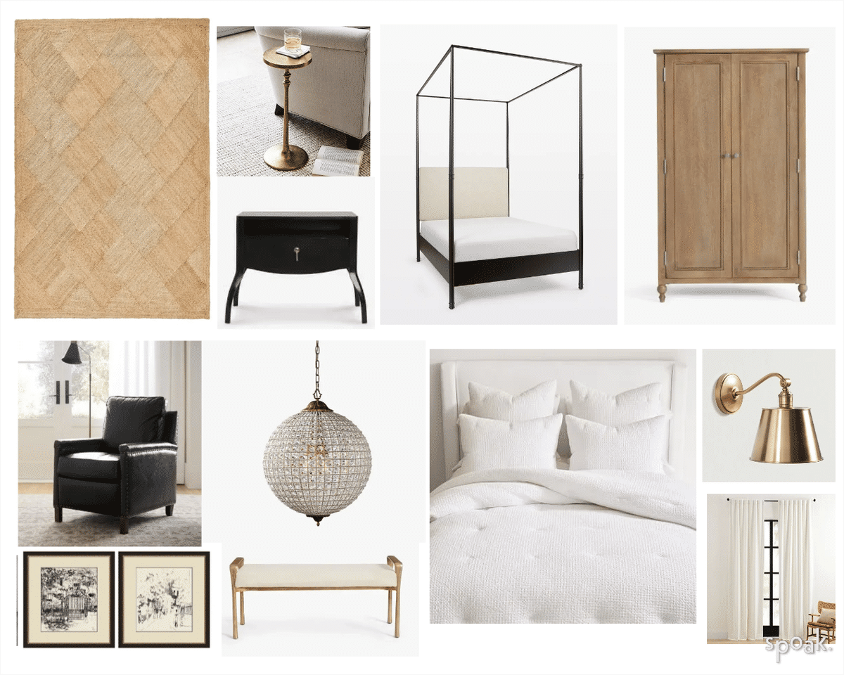 Primary Bedroom Mood Board designed by Micall Russo