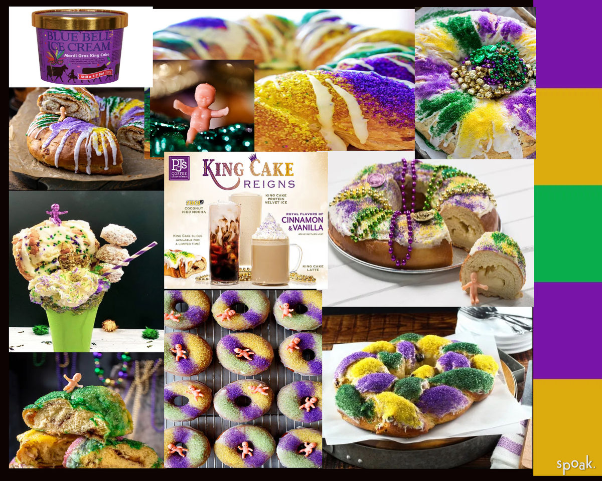 Mardi Gras Vibes- and yes it’s just King Cake 😊 designed by Lindsey LaPrime