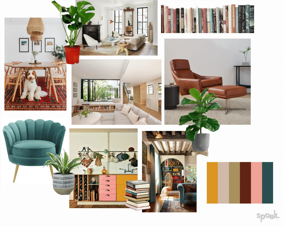 Living + Dining Room Mood Board designed by Darian Armstrong