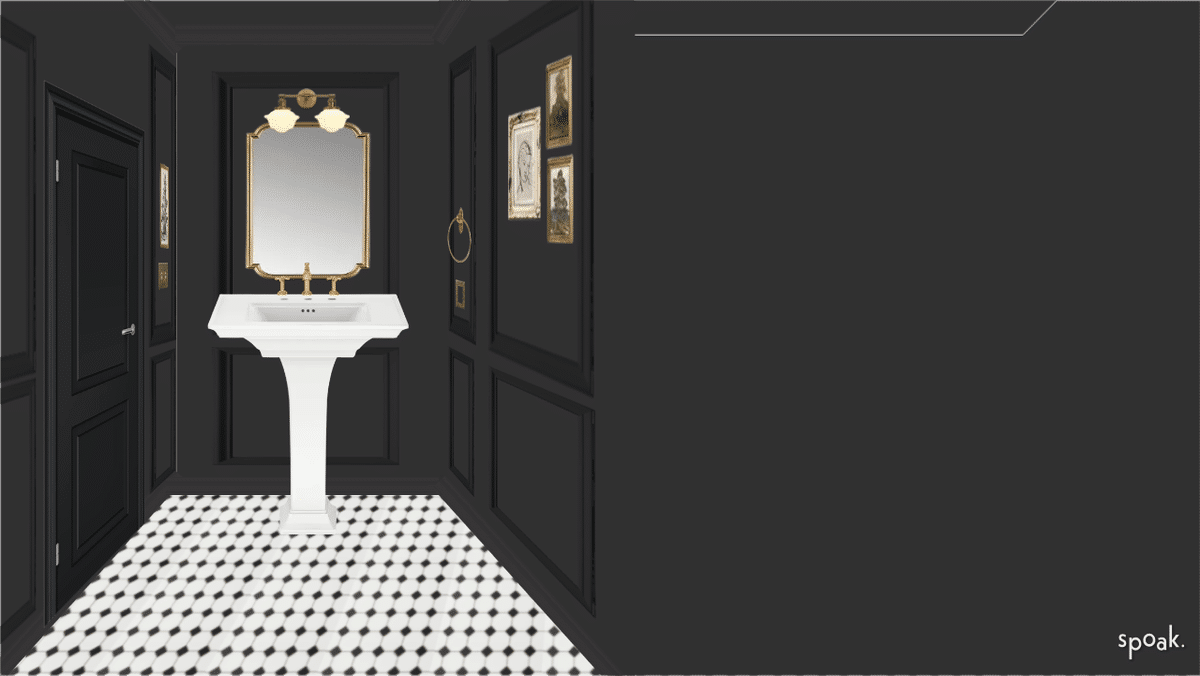 Half Bathroom designed by Ally Teeples