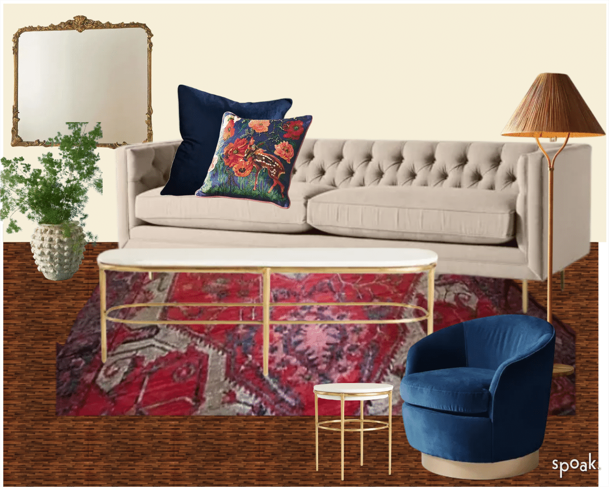 Living Room Mood Board designed by King of Prussia Home Stylist