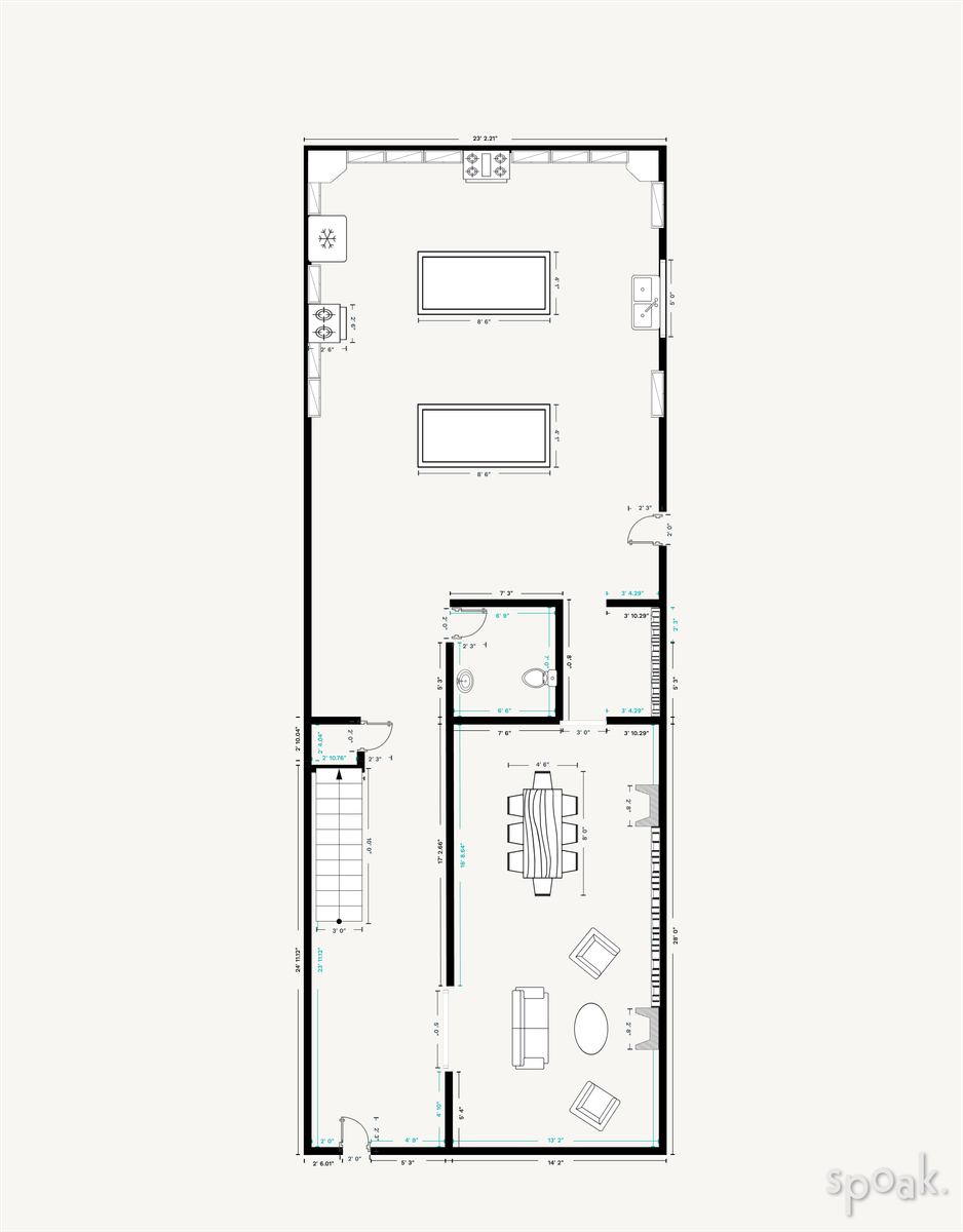 One Bedroom House Floor Plan designed by Jordan Jarvis
