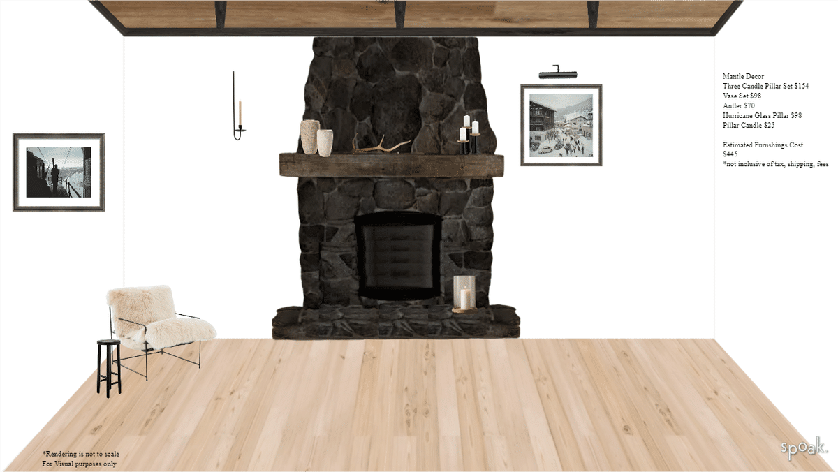 Primary Bedroom Fireplace designed by Nikki Rajnovich