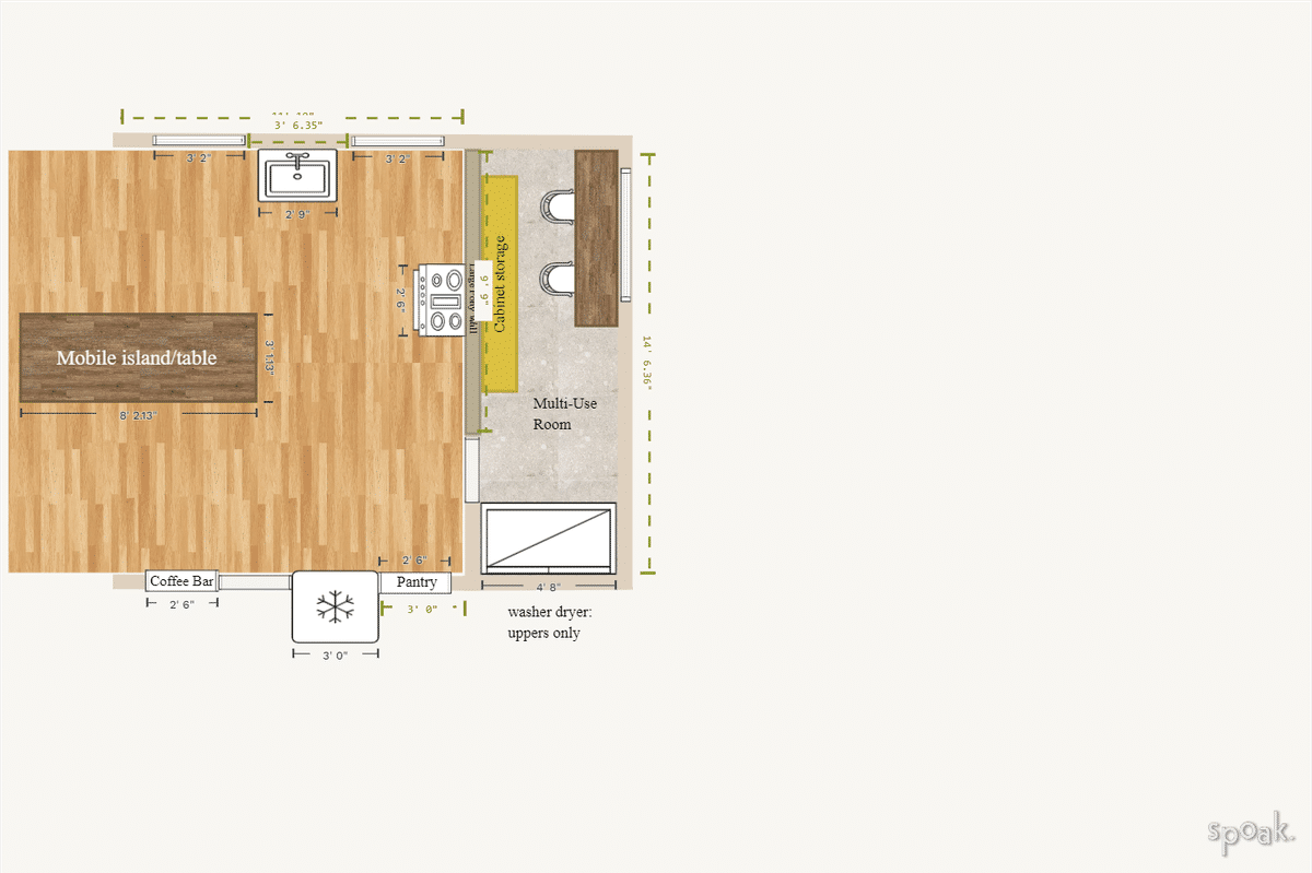 Kitchen Plan designed by Karley Brown