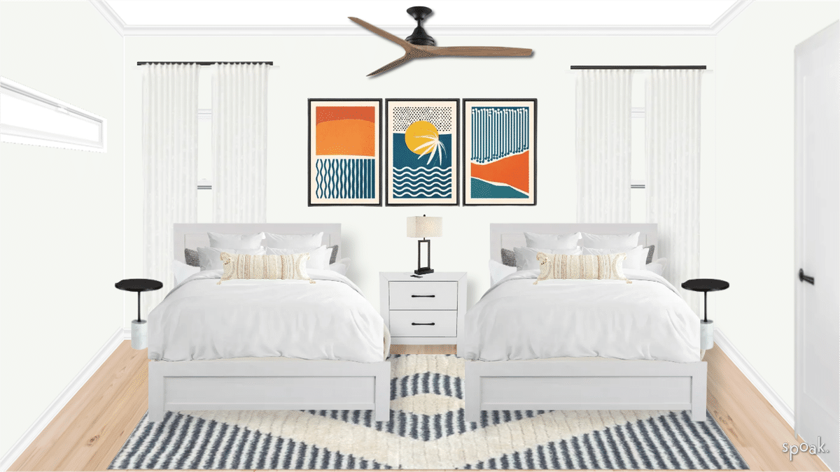 Bedroom 2 designed by Kaitlyn Aronis