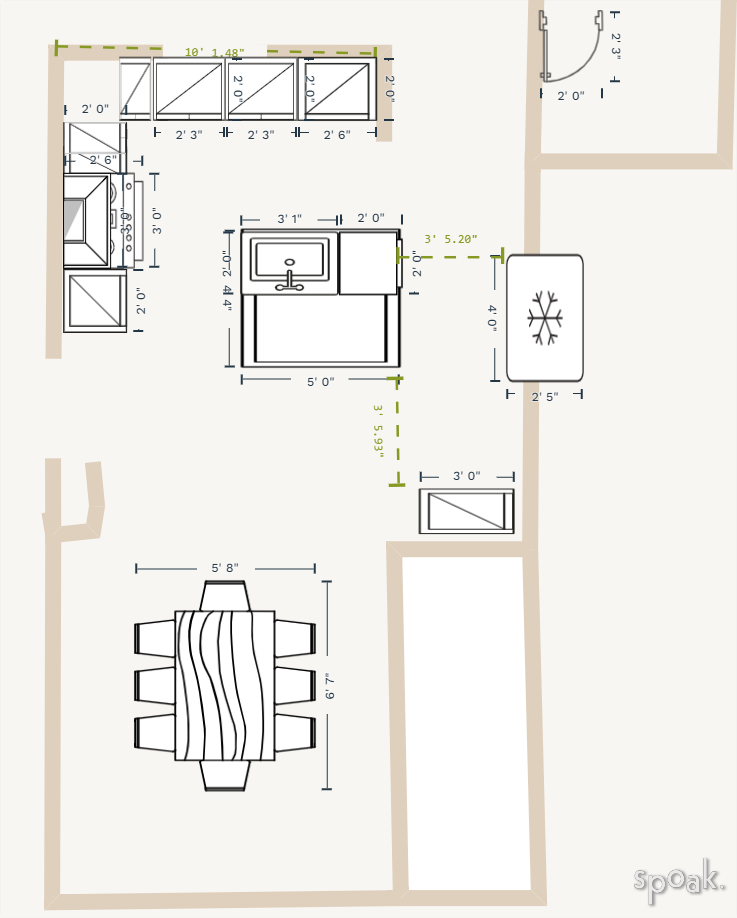 Kitchen Floor Plan designed by Laura Rencher