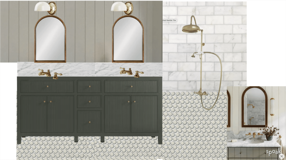 Bathroom Mood Board designed by Shanley Pearl